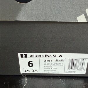 Adidas Adizero Evo SL W Shoes - Black and White